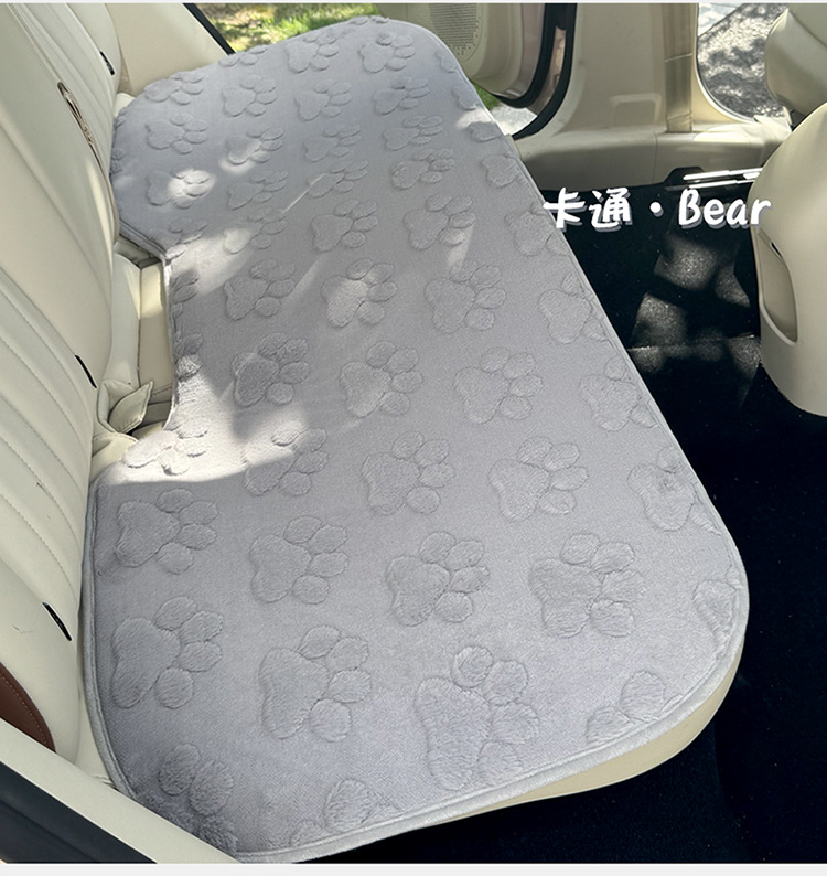New car seat cushion paw print plush winter car seat cushion seat cover car decoration car supplies car supplies