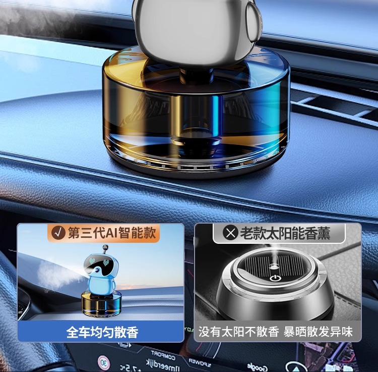 Car Start and Stop Smart Robot Spray Aromatherapy Car Air Outlet Car High-End Fragrance Spray to Remove Odor