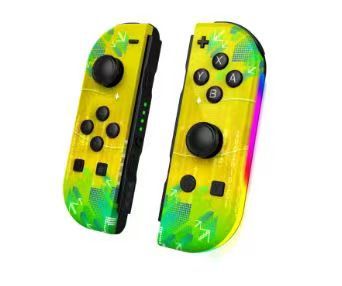 Switch Joycon Gamepad izquierdo y derecho deslumbrante efecto de luz RGB despierta 5.2 sensación de vibración Bluetooth