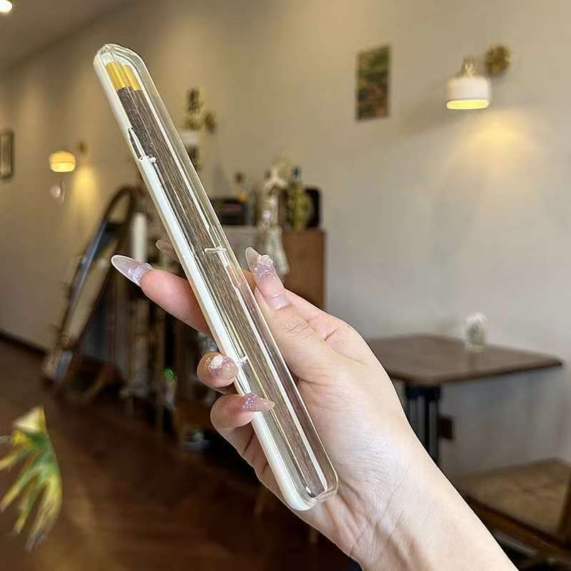 【特別オファー】ウィングウッドの箸とスプーンセット、一人用ポータブル食器、家庭用個人用箸|undefined