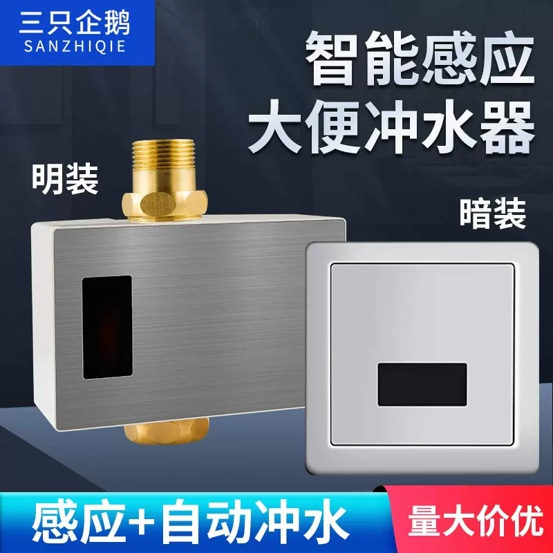 全自动感应大便延时阀智能红外感应大便冲洗阀厕所蹲便冲洗器
