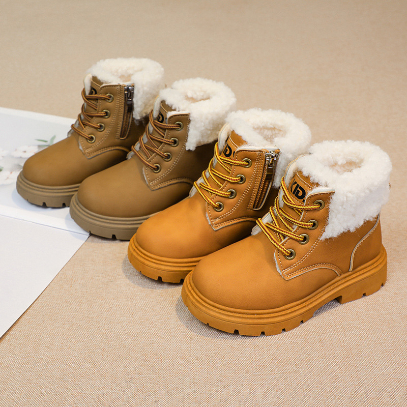 Big Cotton Children's Little Yellow Boots 2024 Winter New Children's…