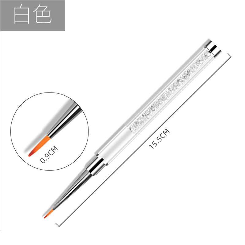 Pluma universal transfronteriza del arte del clavo con la línea de dibujo de la pintura del arte del clavo de la barra del metal del diamante que talla la pluma floreciente para multiusos