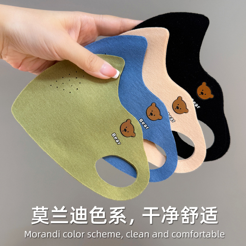 2025新款秋冬季儿童小学生保暖口罩可爱小熊户外防风亲肤轻薄透气|undefined