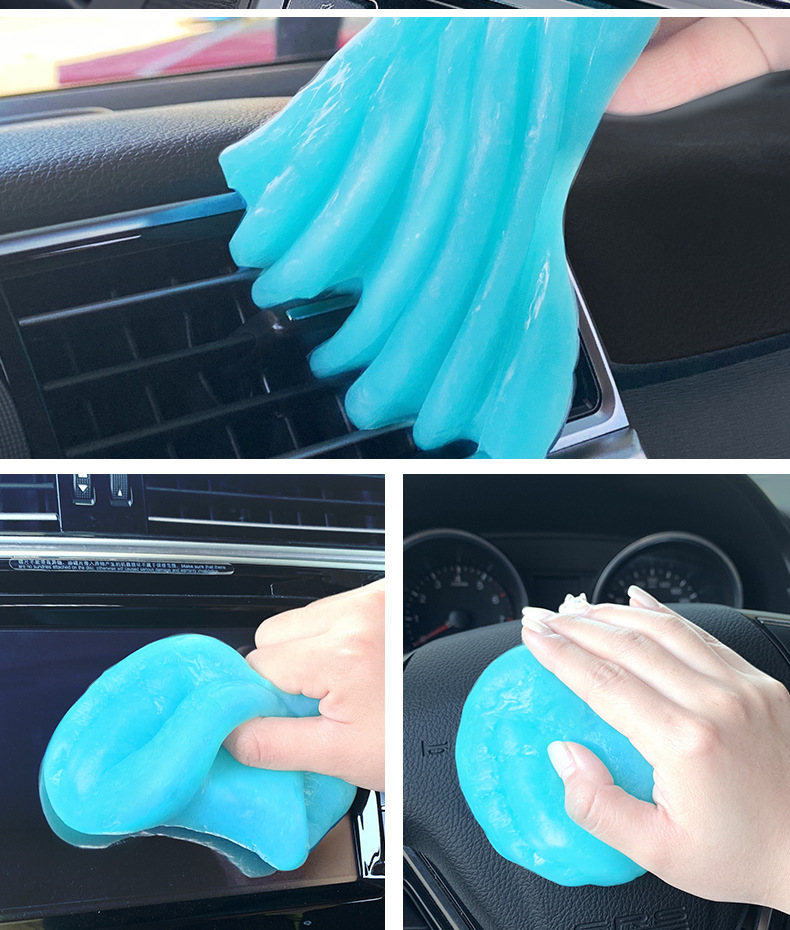 Multi-functional cleaning soft rubber car cleaning artifact car supplies black technology car dust mud cleaning dust