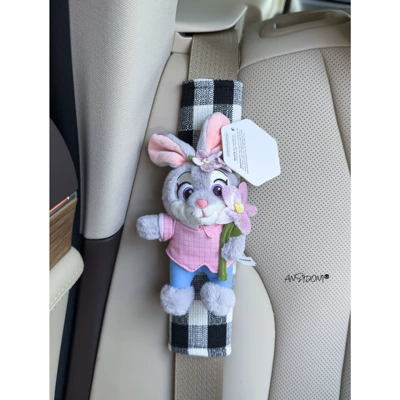 Sürətlər qutusu və əl tormozu başlıqları – Shoulder Pad Car Seatbelt - shoulder-pads-linen-black-check-genuine-judy-bouquet-single