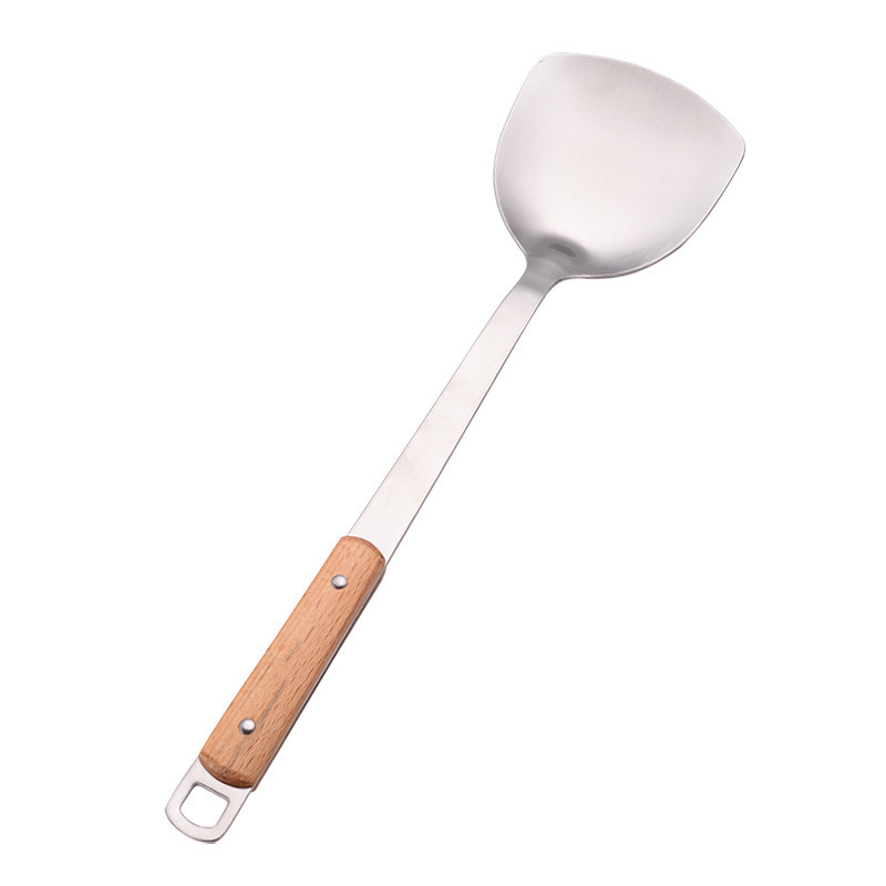 acero inoxidable utensilios de cocina de madera mango de galleta image 6