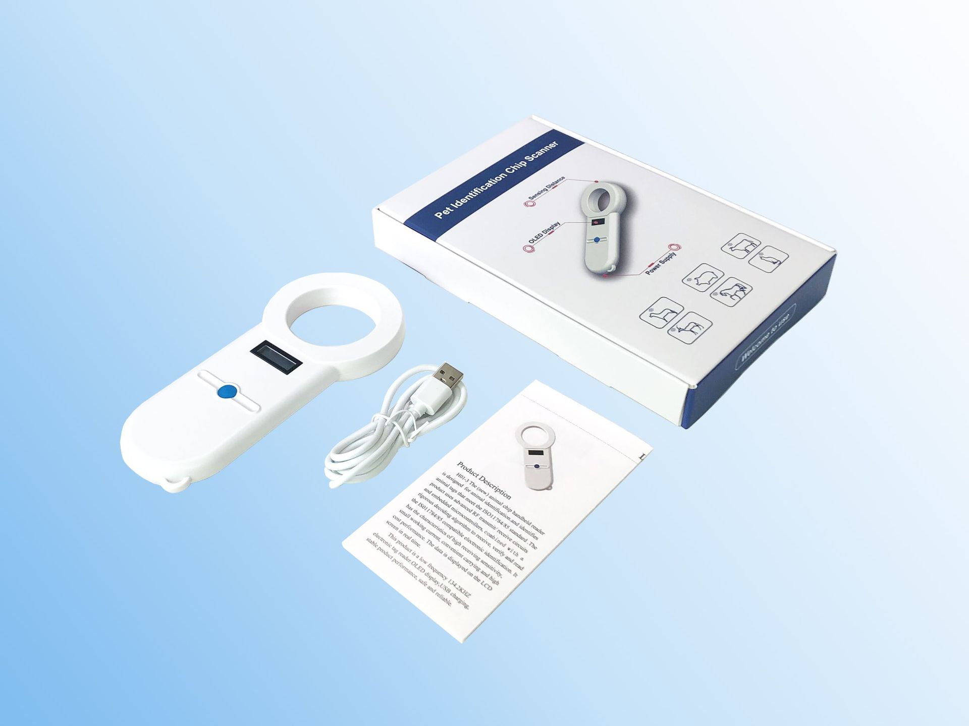 134.2KHZ耳标读写器 低频芯片扫描仪 宠物芯片读卡器