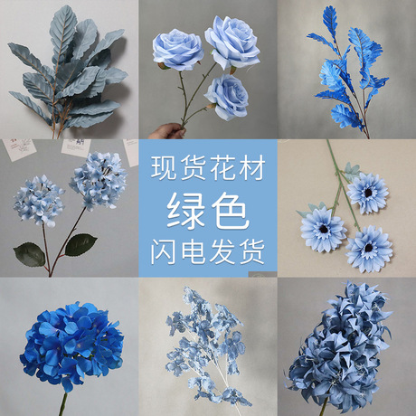 Artificial Tulips Blue Rose Artificial Flowers, Lilies, Hydrangeas, Tulips, Fake