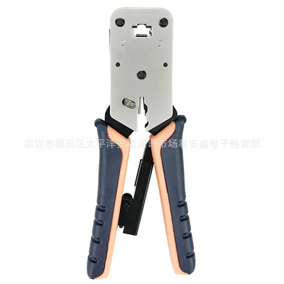 Одноразовые клещи из цинкового сплава RJ45 L2182R, многофункциональные плоскогубцы для сетевых кабелей, храповой механизм с храповым механизмом 8P, экономящая трудозатраты резка, зачистка и обжатие проводов