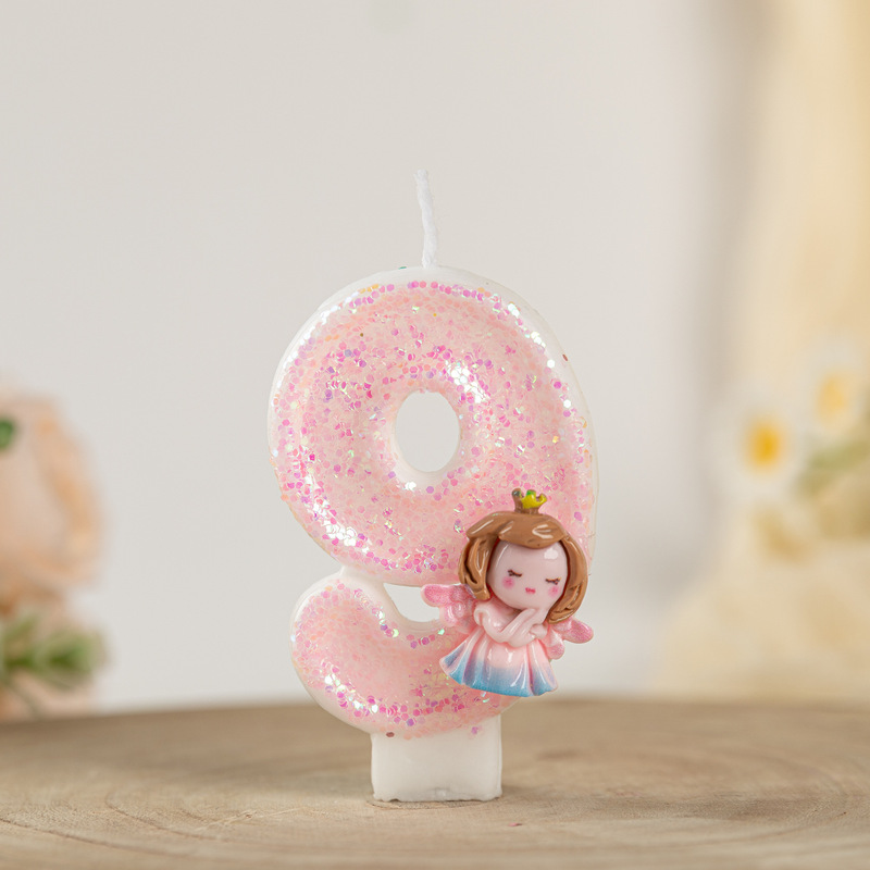 インターネット有名人の誕生日デジタルキャンドルクリエイティブ1歳のケーキオーナメント女の子宝物子供の雰囲気装飾シーンレイアウト|undefined