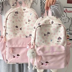 軽量カジュアルバックパック牛柄シンプルなお出かけ漫画犬スクールバッグ女子学生かわいい大容量バックパック