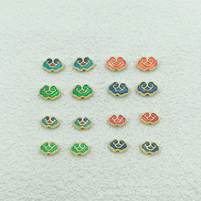 现货速发合金滴油景泰蓝祥云古风diy手链饰品配件隔珠祥云隔珠