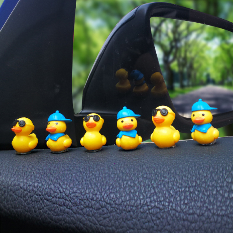 Red de celebridades, patito amarillo, mini patito, adornos de coche, mini patito lindo, pequeños accesorios hechos a mano creativos, transmisión en vivo