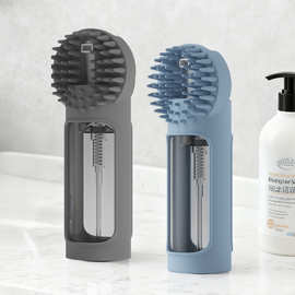 亚马逊跨境宠物洗澡刷多功能泡沫刷硅胶搓澡沐浴刷猫狗清洁神器