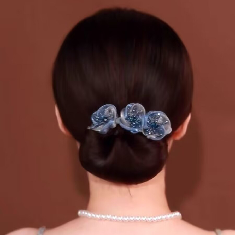 Platino Siya accesorios para el cabello mariposa elegante flor torcedura clip Camelia rizador de pelo Placa de cola de pescado palo de pelo perezoso esencial