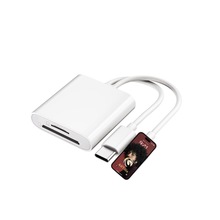 适用于苹果USB C手机2合1电脑TF卡SD卡双卡TYPEC适配器OTG读卡器