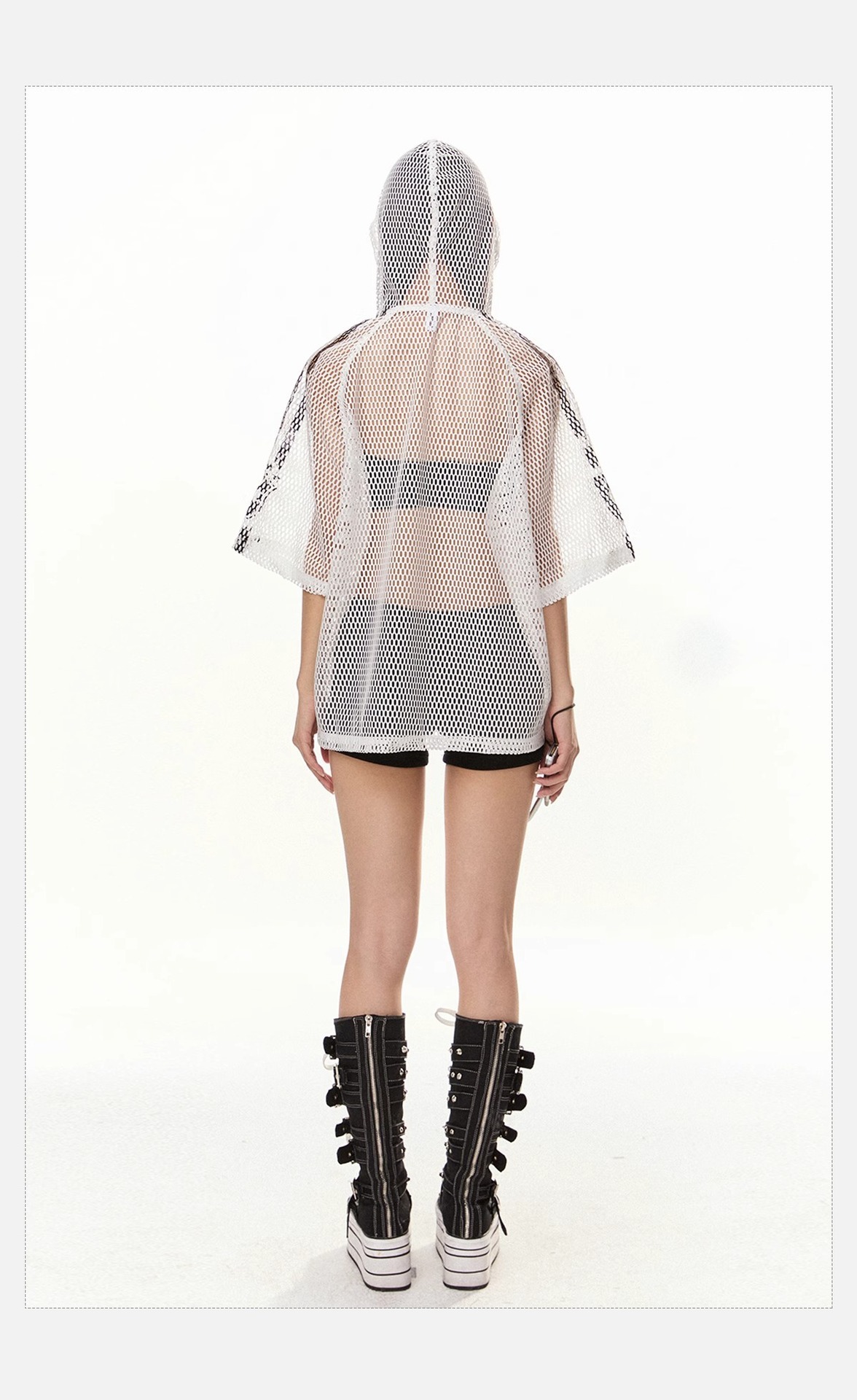 Hollow Zipper Hooded Jersey Men And Women , Unique Design, Loose Short-Sleeve_viptrois.com