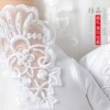 Children's white lace gloves, short wedding dress, halloween