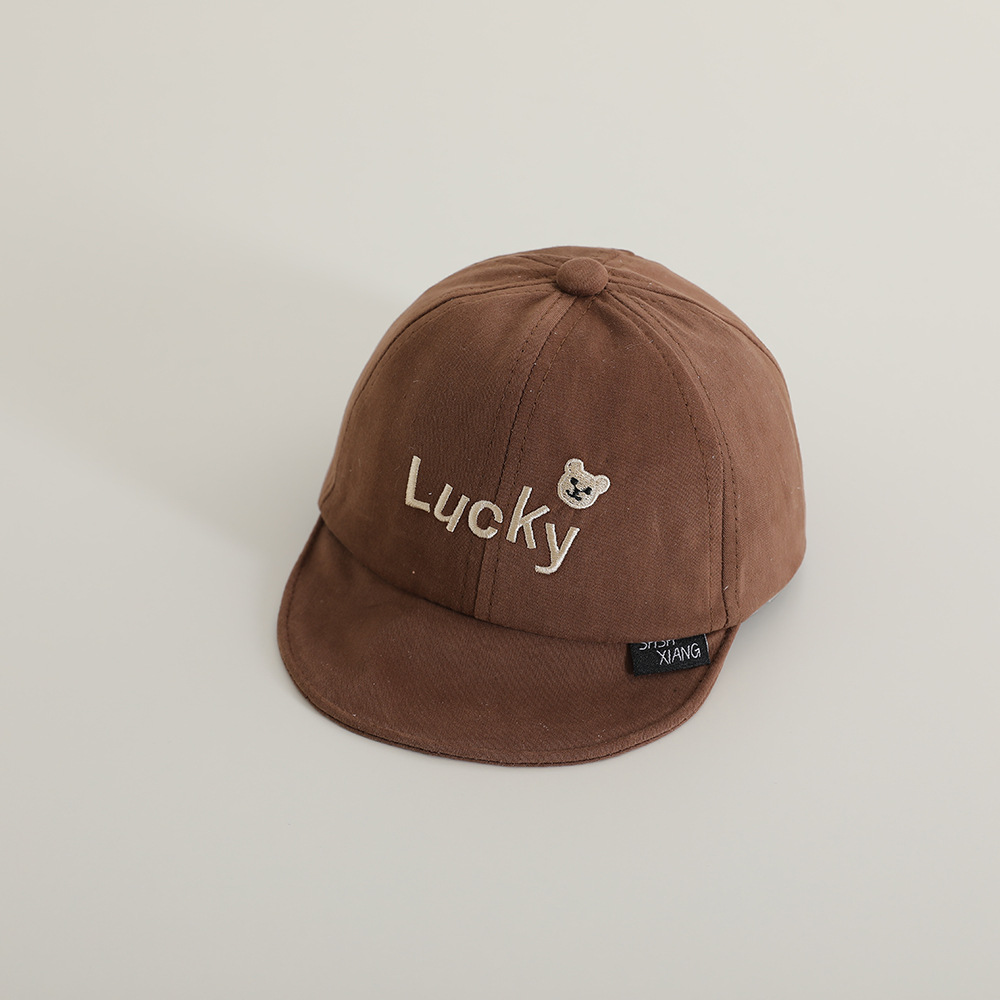 Sombreros para bebés japoneses primavera y otoño gorras de lengua de pato bebés de moda gorras de béisbol de ala corta gorras para niños y niñas sombreros de protección solar