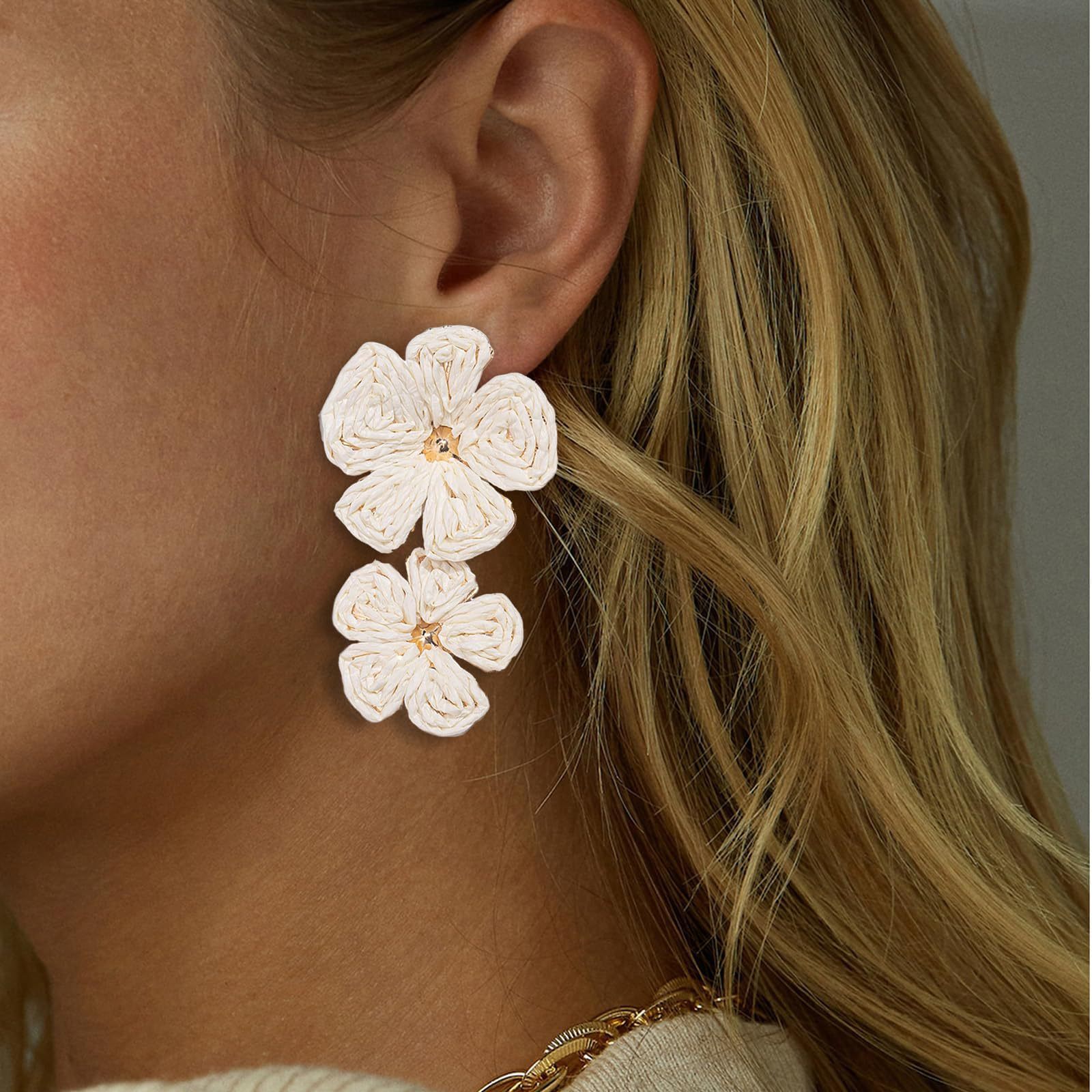 (Cross-border trading), earrings, fashionable cute pendant, beach accessory, European style, flowered, boho style, women's style
