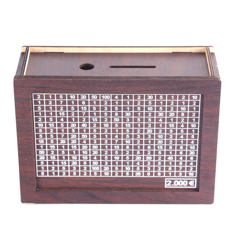 国境を越えた爆金Money Box with Counter木製貯金箱小銭貯金箱木製工芸品|undefined