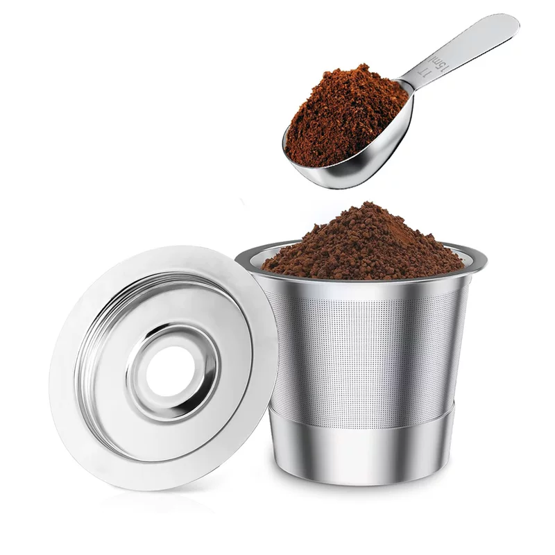 Coffee capsule stainless steel, multi-use coffee machine