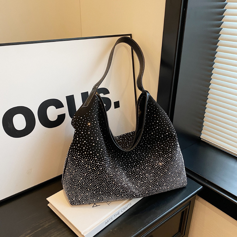 Popular Bright Diamond Bag Women's 2025 New High Texture Tote Bag Fashionable Large Capacity Shoulder Crossbody Bag Trendy Popular Bright Diamond Bag Women's 2025 New High Texture Tote Bag Fashionable Large Capacity Shoulder Crossbody Bag Trendy