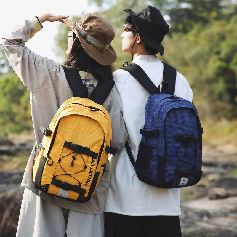 Trendy Casual Fashion Backpack New Style Multi-Layer Large Capacity Outdoor Mountaineering Solid Color Lightweight Practical Crossbody Backpack Trendy Casual Fashion Backpack New Style Multi-Layer Large Capacity Outdoor Mountaineering Solid Color Lightweight Practical Crossbody Backpack