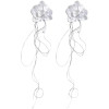 Long summer advanced earrings with tassels, flowered, high-end, internet celebrity