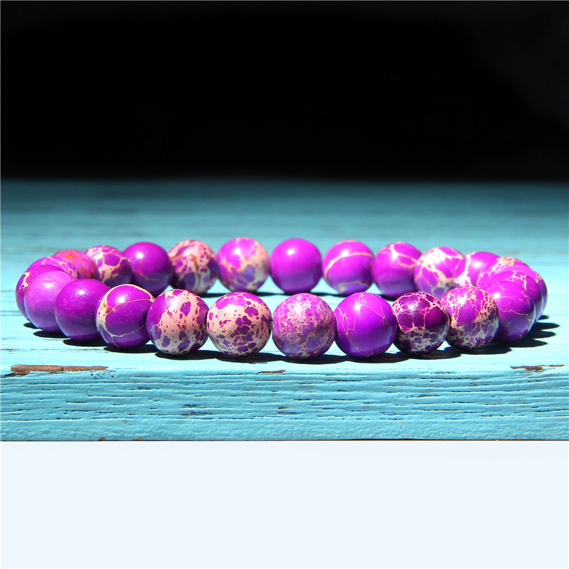 Fashion Solid Color Natural Stone Beaded Bracelets display picture 2