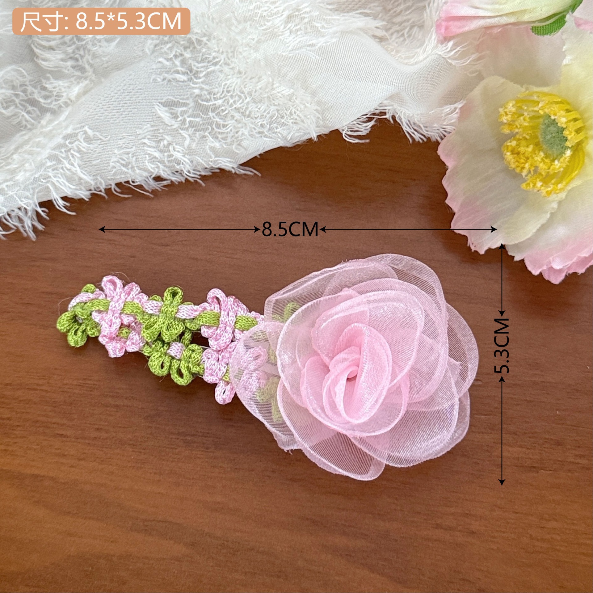 Simulación super inmortal lirio clip de cabello adornamiento de cabello de alto nivel detrás de la cabeza rascar clip de pescado sensación de buceo clip de atmósfera