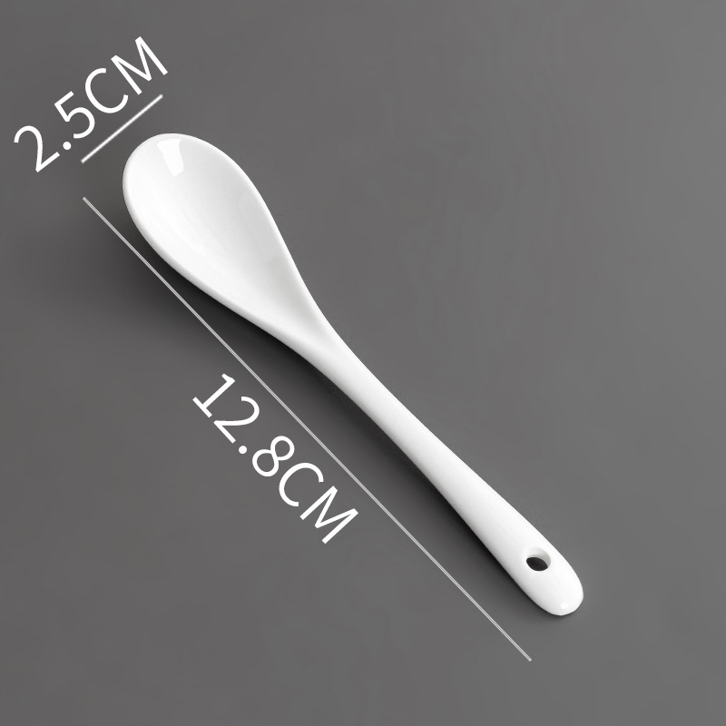 Ceramic Coffee Stick Extended Milk Tea Personalized Creative Spice Honey Cup Long Handle Stirring Spoon_voghion.com