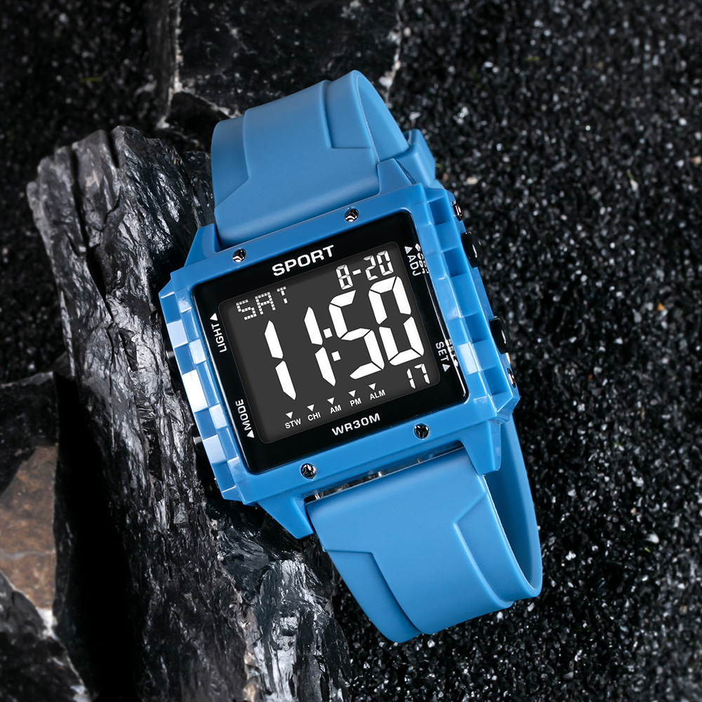Reloj electrónico de visualización digital de moda creativa venta caliente al aire libre estudiantes alarma cronometrador reloj electrónico de luz nocturna al por mayor