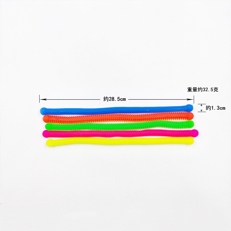 Tpr Soft Rubber Elastic Noodle Rope Lala Decompression Rope Vent Exotic Decompression Toy Diy Woven Bracelet display picture 4