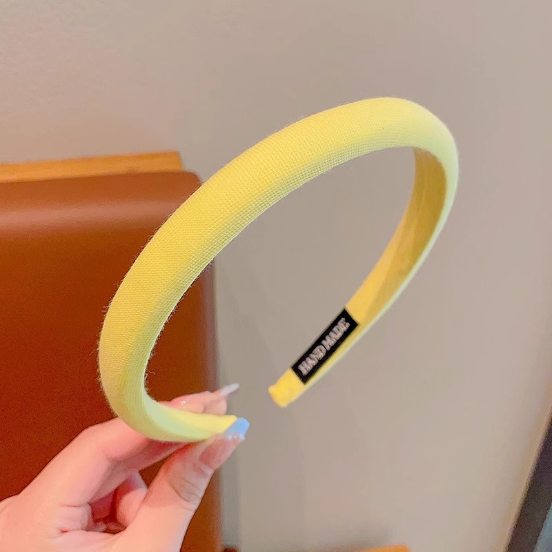 Colegio coreano estilo de color sólido bandas de cabello de chicas simple bandas de cabello delgado de presión universal tarjeta de cabello 2025 nuevo toque de cabello primavera