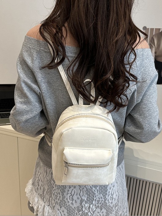 新しいレディースバッグ、キャンパススタイル、ファッショナブル、絶妙でシンプルなミニバックパック、多用途のクラス通勤、旅行バックパック|undefined
