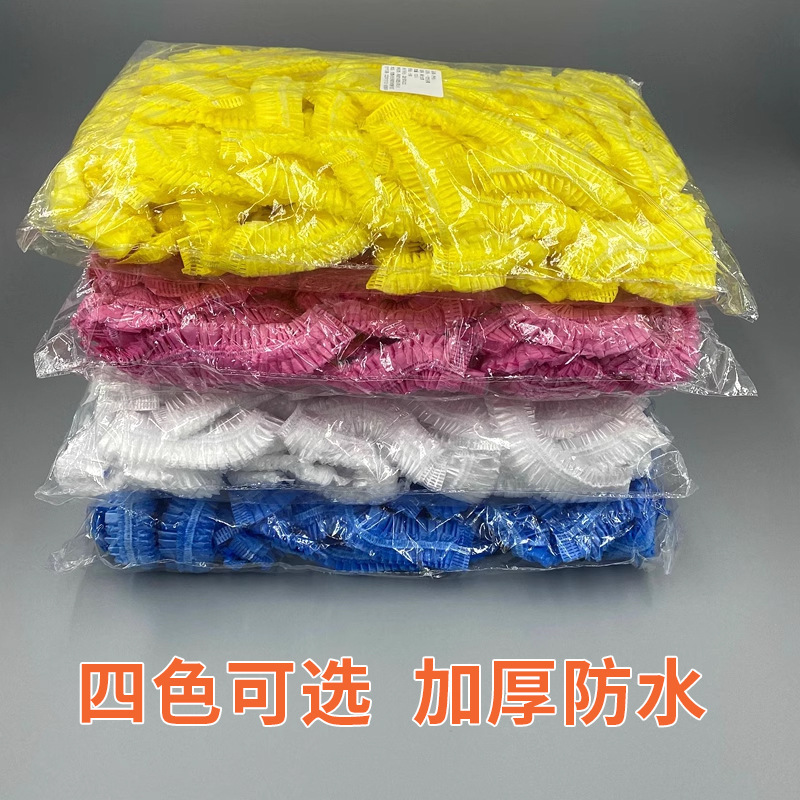使い捨てのシャワーキャップの頭カバー高圧透明バーPEプラスチックはホテルのヘアトリートメントメーカーの卸売りを厚くします。|undefined