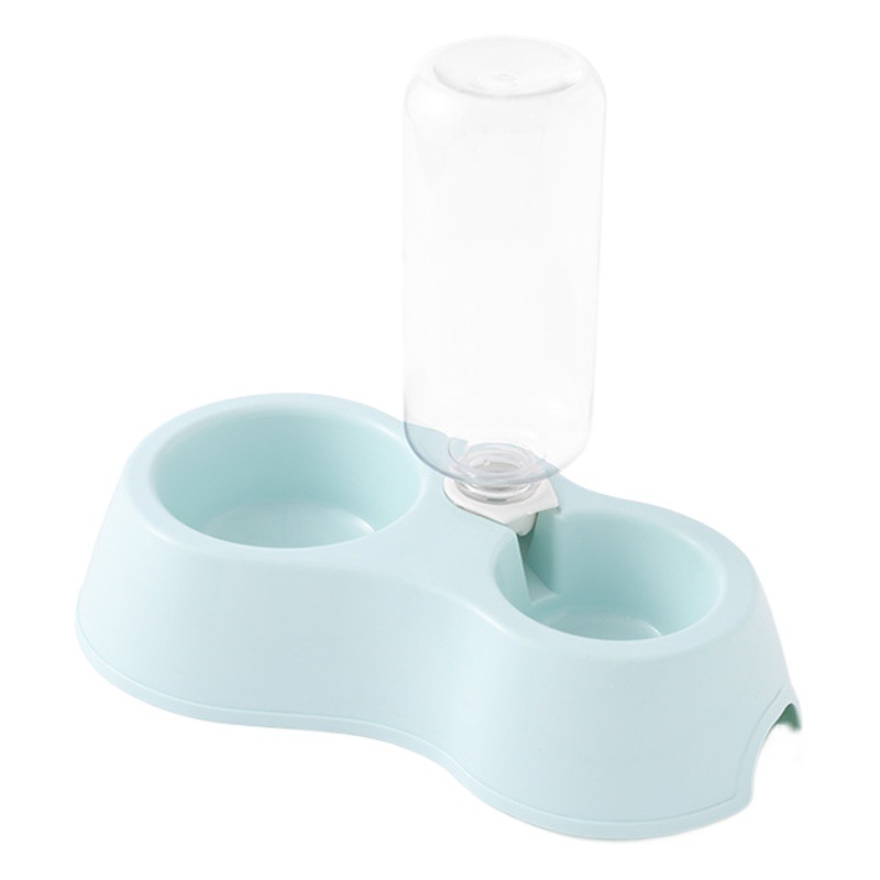 Cat Bowl Pet plástico doble tazón perro tazón conjunto de alimentos perro tazón antideslizante alimentador automático de agua potable suministros para mascotas al por mayor