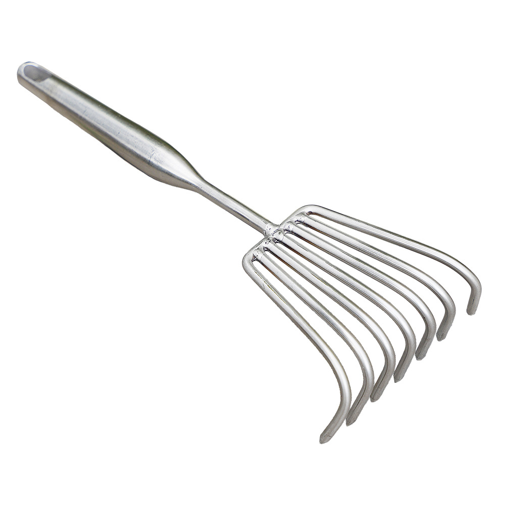 Stainless Steel Integrated Welded Rake Gardening Soil Loosening Seafood Garden Rake Soil Tool Beach Rake Stainless Steel Rake 5