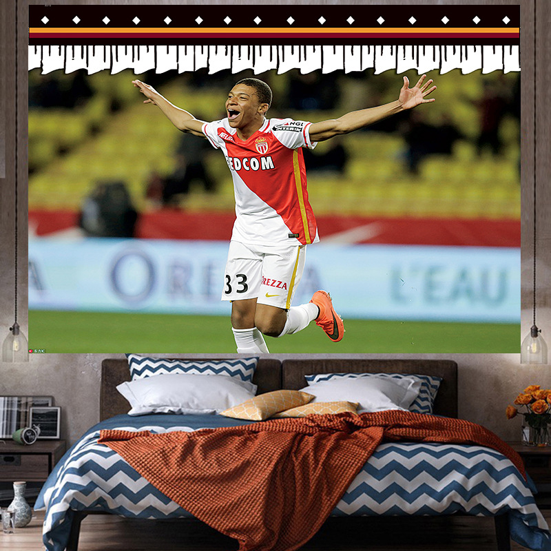 Leather football banner backdrop for bedroom decoration, suitable for student dorms, bars, and wall hangings.