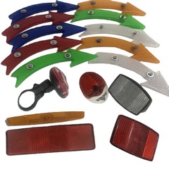 Mountain bike front and rear reflector spoke reflective sheet night warning sign reflective taillight cycling equipment