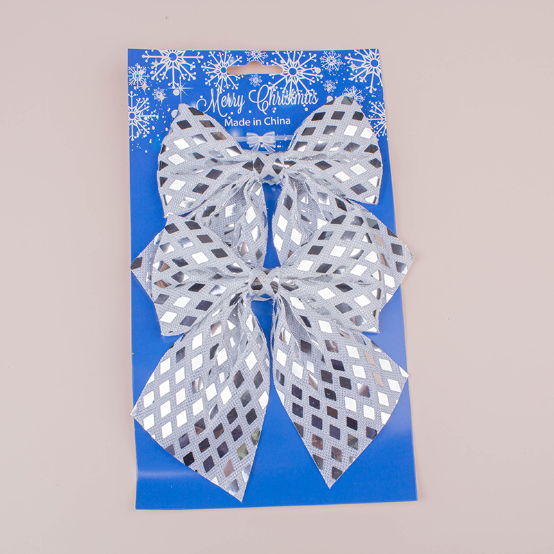 Tejido personalizado sequinilla decoración navideña arco ventana fiesta atmósfera hornear accesorios de embalaje de regalos accesorios