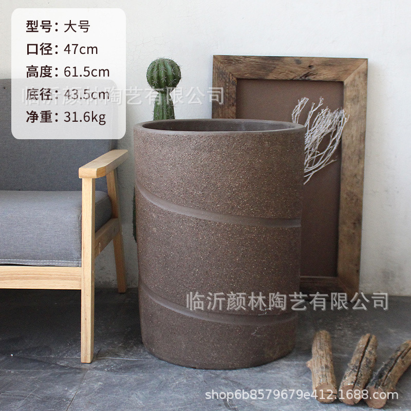 Paisaje maceta roscada maceta verde más alta maceta de arcilla maceta profunda maceta de arena púrpura maceta de cerámica gruesa