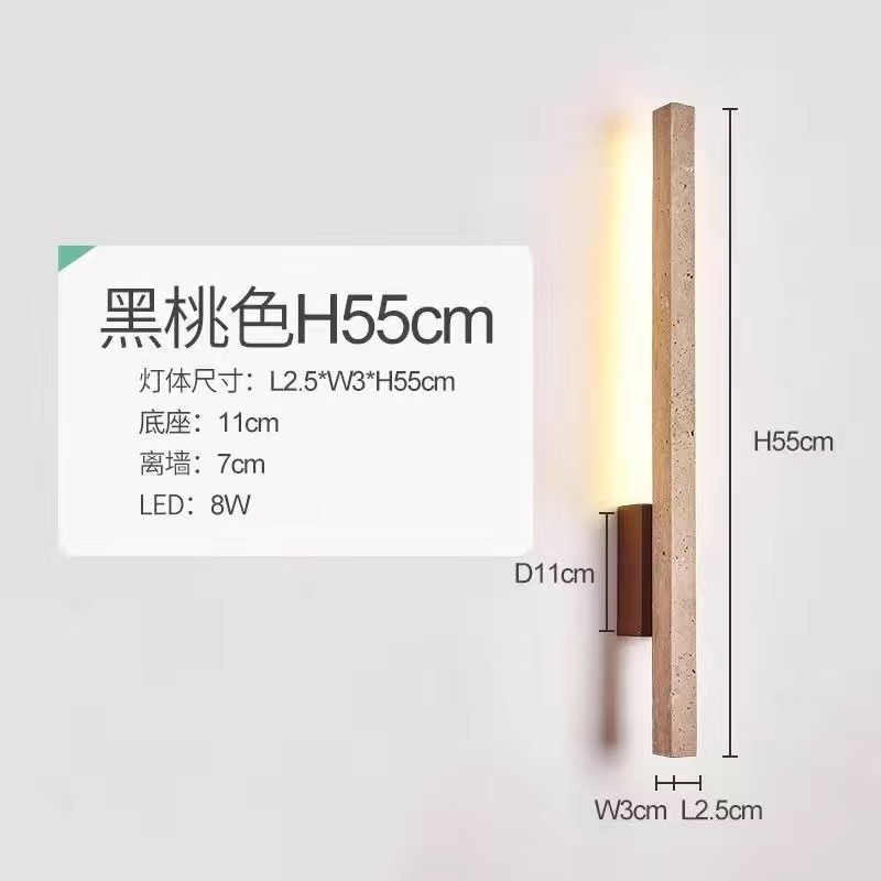 estilo japonés retro cabecera de cama agujero amarillo lámpara de pared de piedra silenciosa balcón sala de estar sofá TV pared de fondo escalera lámpara pasillo