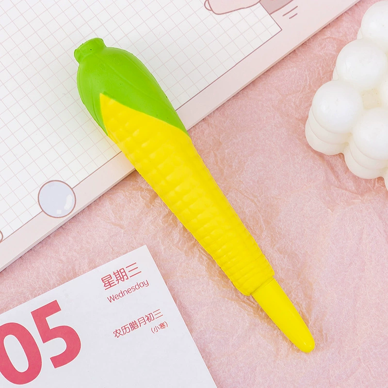 Cartoon Rollerball Pen, 0.5 mm, Squishy Slime Topper, Cute Animal Designs (Random Color)
