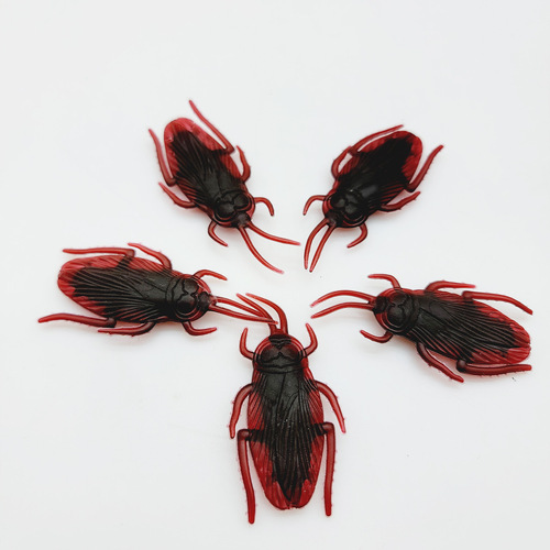 P1114A Prank Simulation Cockroach Silicone Fake Cockroach King Magic Scary Children's Toy
