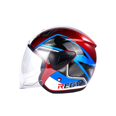 Helmets, 3/4 Helmets, Motosiklet kaskı (dəbilqə) - red