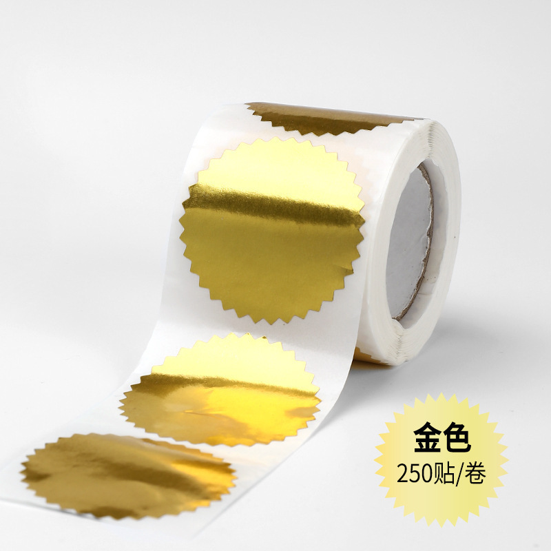 スタンプステッカー ギアステッカー 丸ラベル 45mm ゴールド、シルバー、レッド 3色 スタンプステッカー|undefined