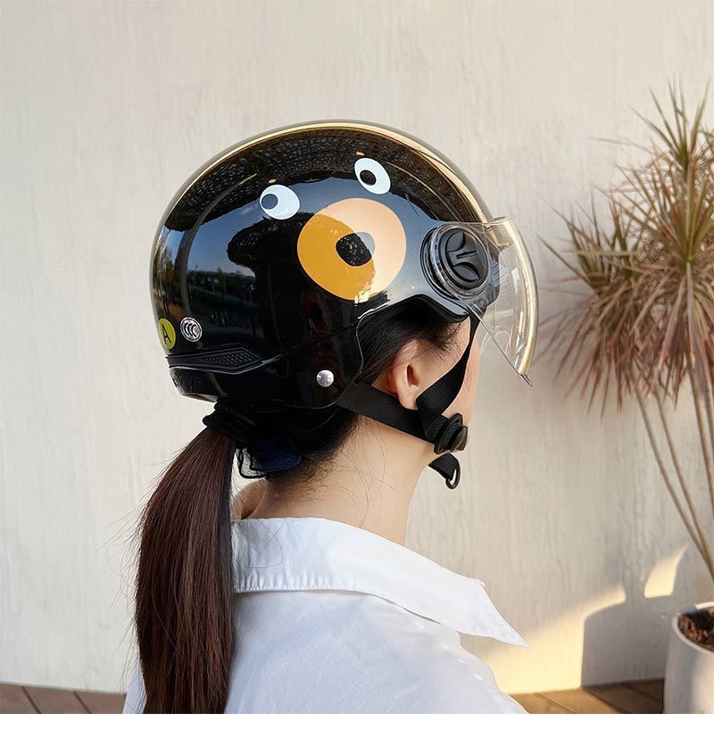 New National Standard 3C Certified Electric Vehicle Helmet Cute Bear